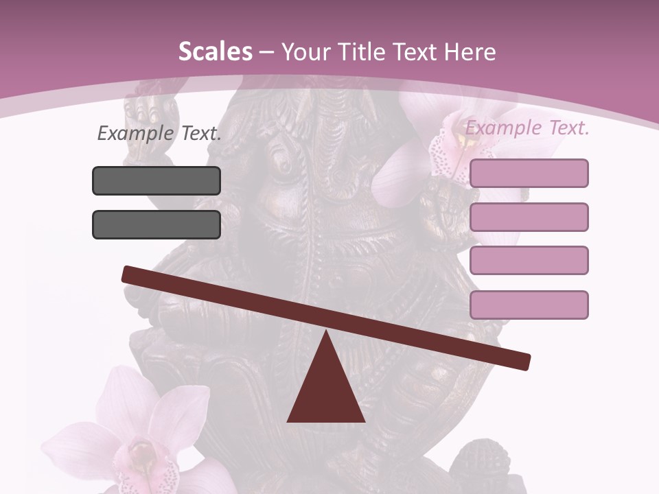 Fleur Bouddhisme Statue PowerPoint Template