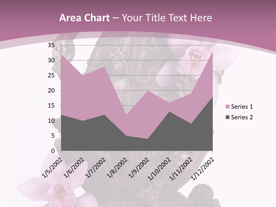 Fleur Bouddhisme Statue PowerPoint Template
