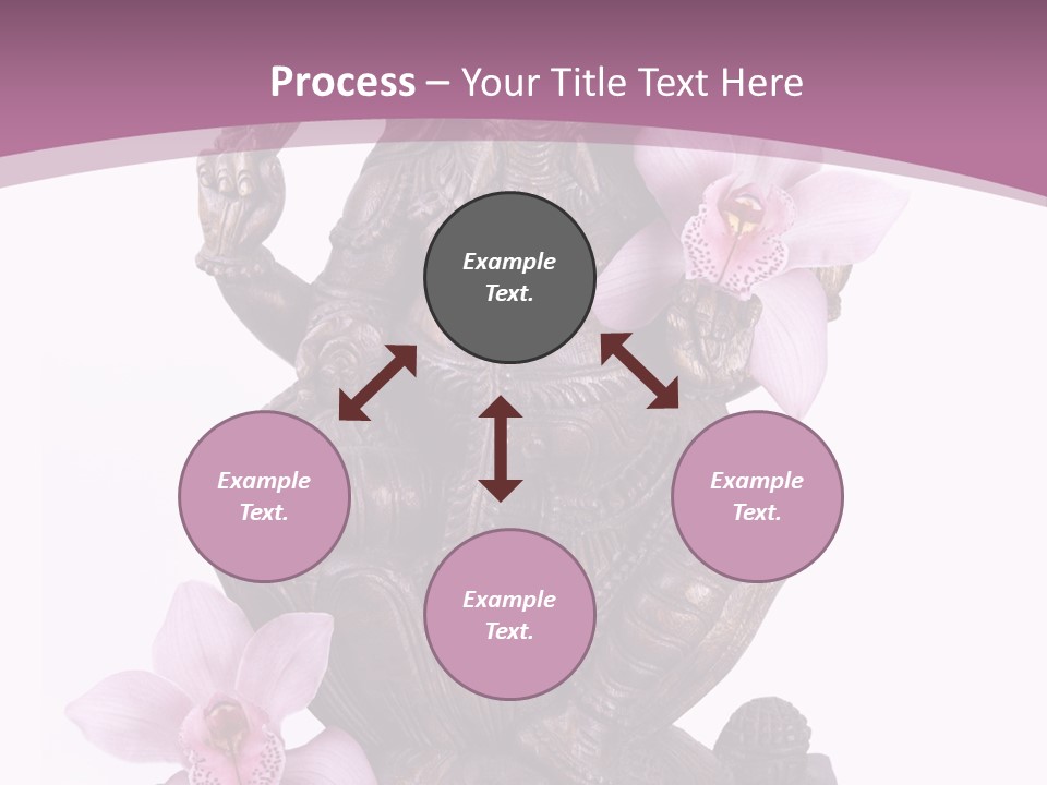 Fleur Bouddhisme Statue PowerPoint Template