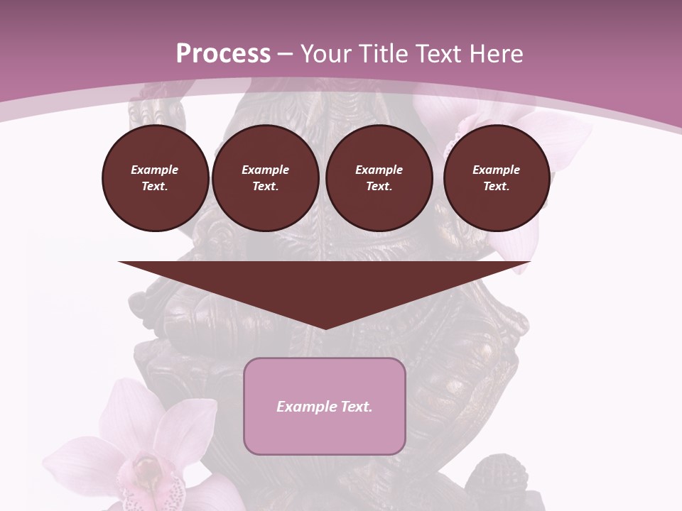 Fleur Bouddhisme Statue PowerPoint Template