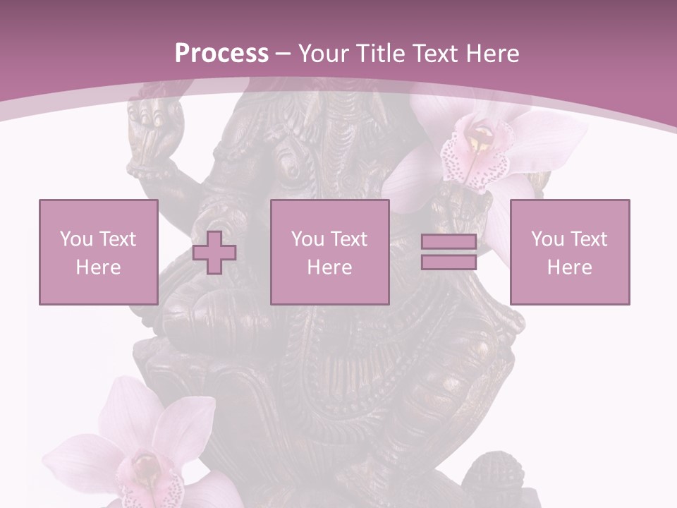 Fleur Bouddhisme Statue PowerPoint Template