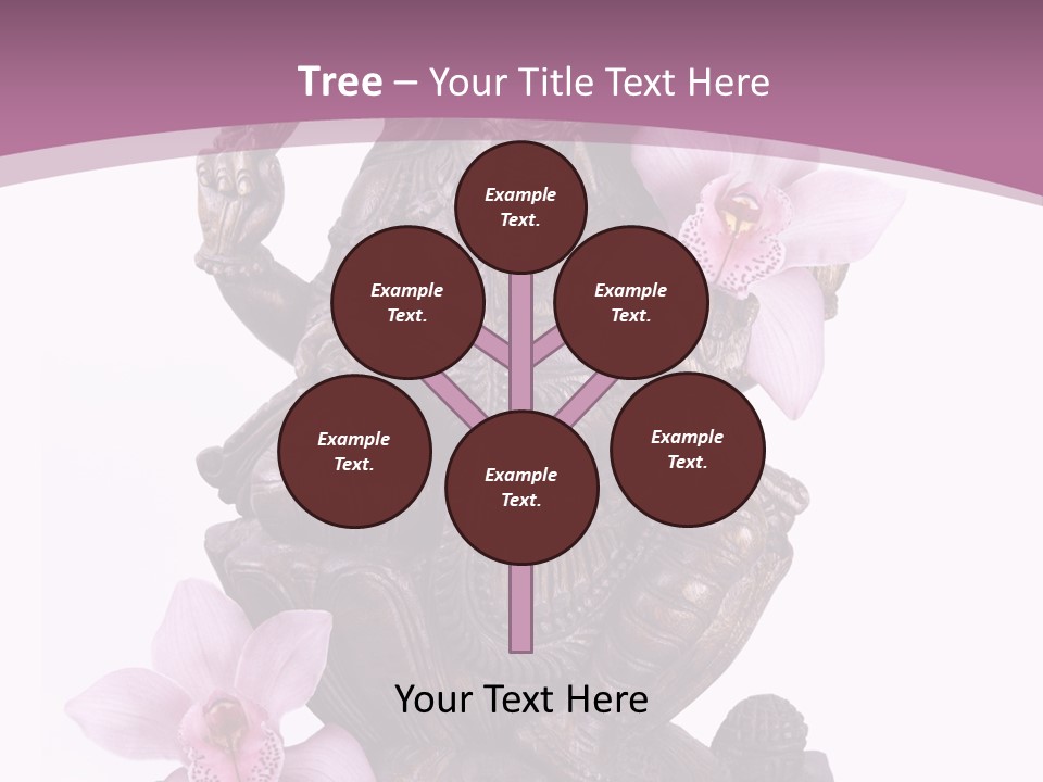 Fleur Bouddhisme Statue PowerPoint Template