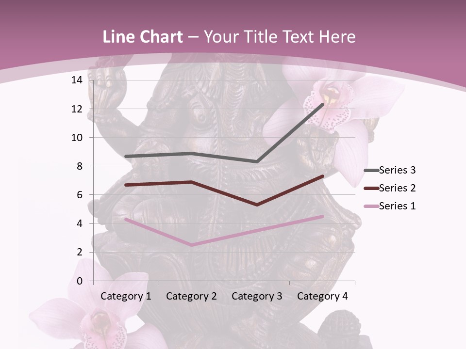 Fleur Bouddhisme Statue PowerPoint Template