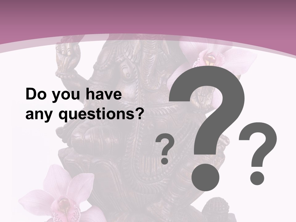 Fleur Bouddhisme Statue PowerPoint Template