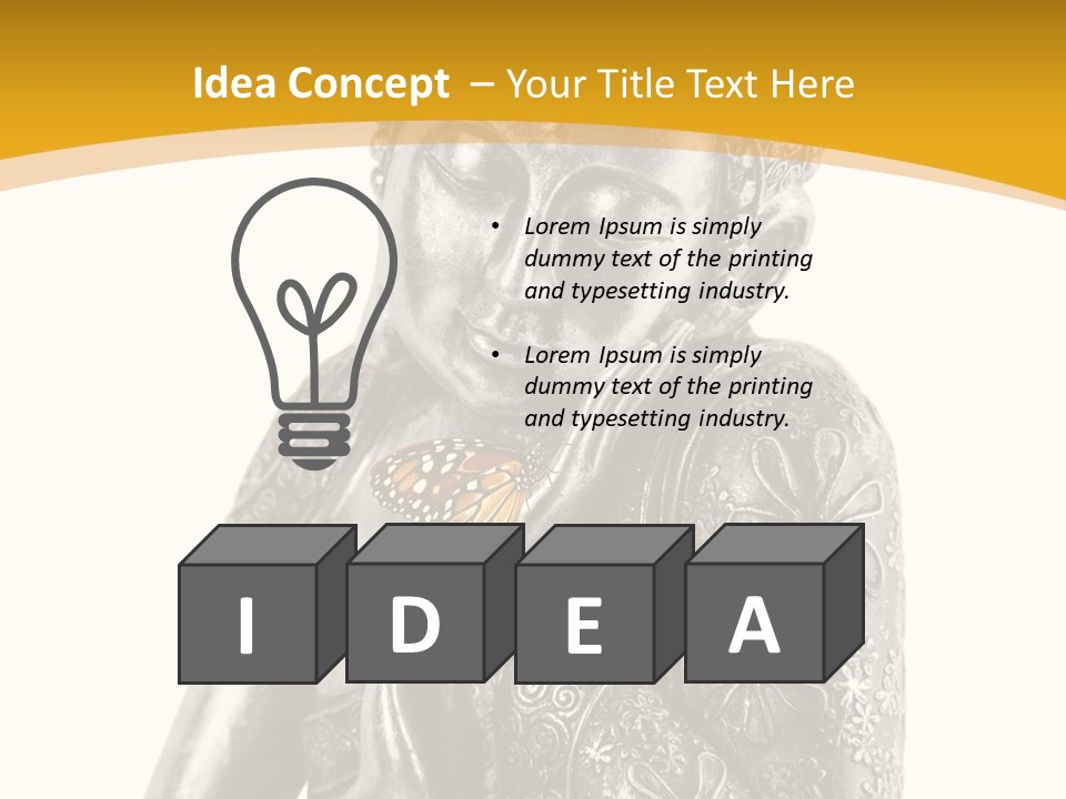 Zen Fond Dieu PowerPoint Template