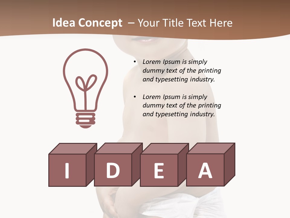 Augen Junge Blond PowerPoint Template