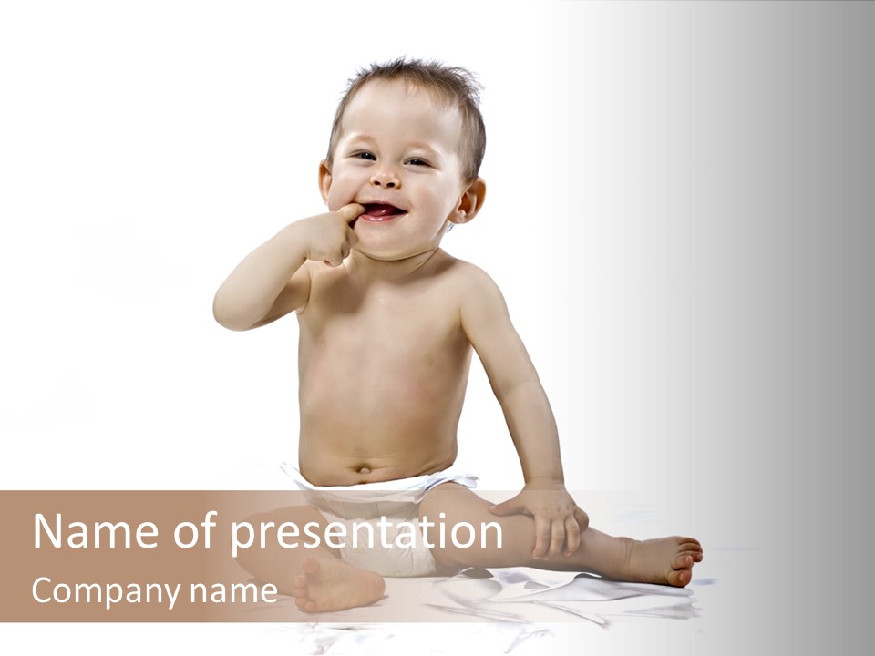 Blond Kind Kinderfoto PowerPoint Template