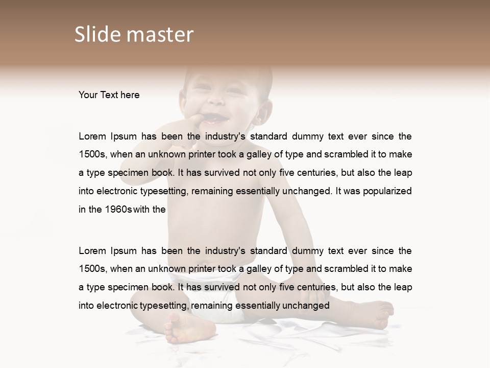 Blond Kind Kinderfoto PowerPoint Template