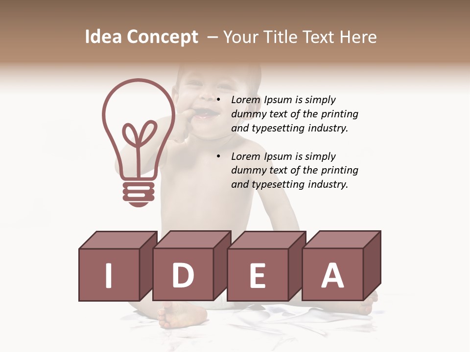 Blond Kind Kinderfoto PowerPoint Template