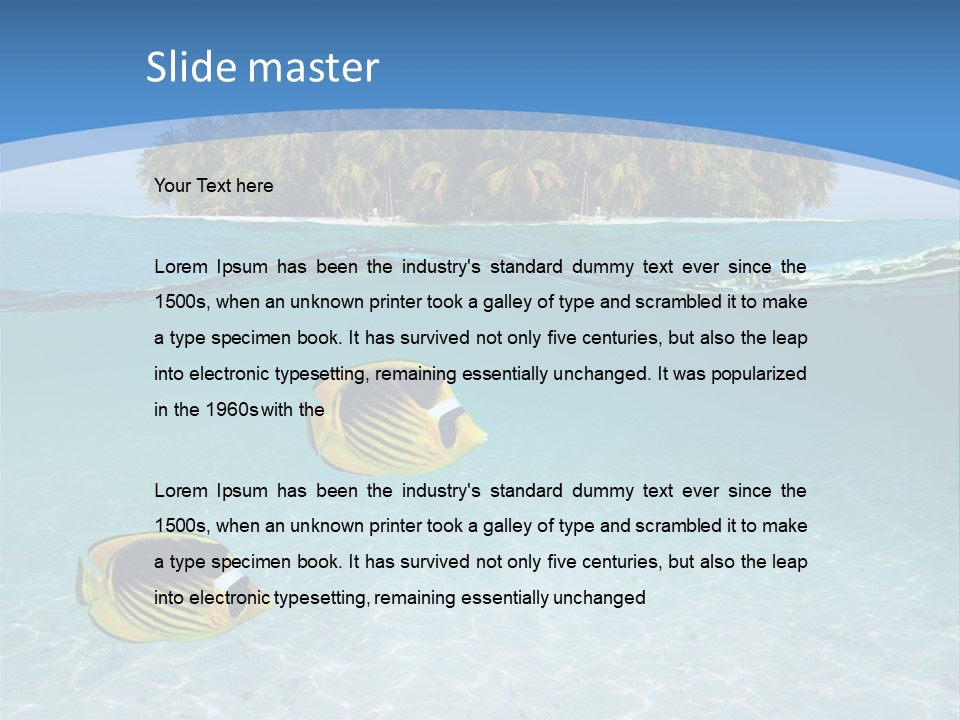 Dive Half Coastline PowerPoint Template