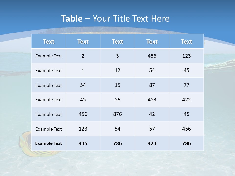 Dive Half Coastline PowerPoint Template