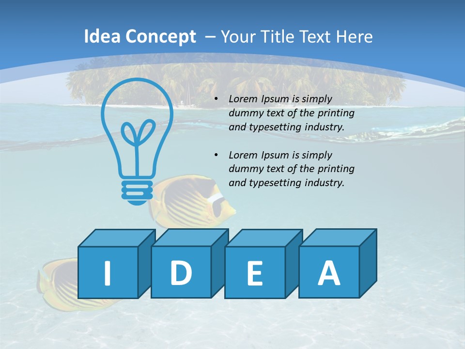 Dive Half Coastline PowerPoint Template