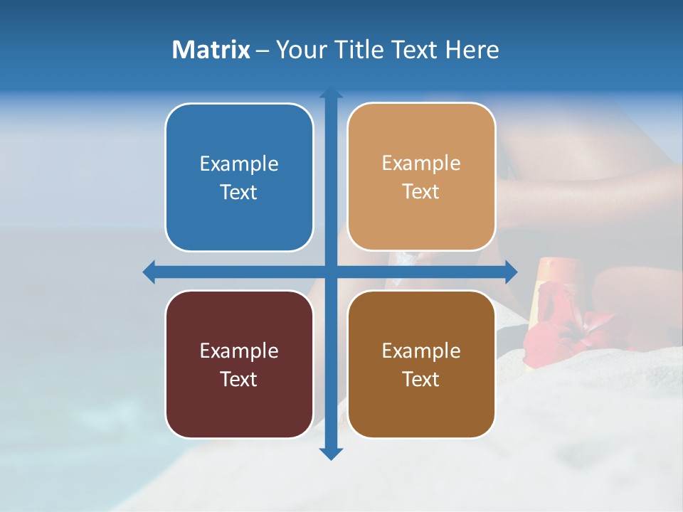 Straw Hat Seaside Sand PowerPoint Template