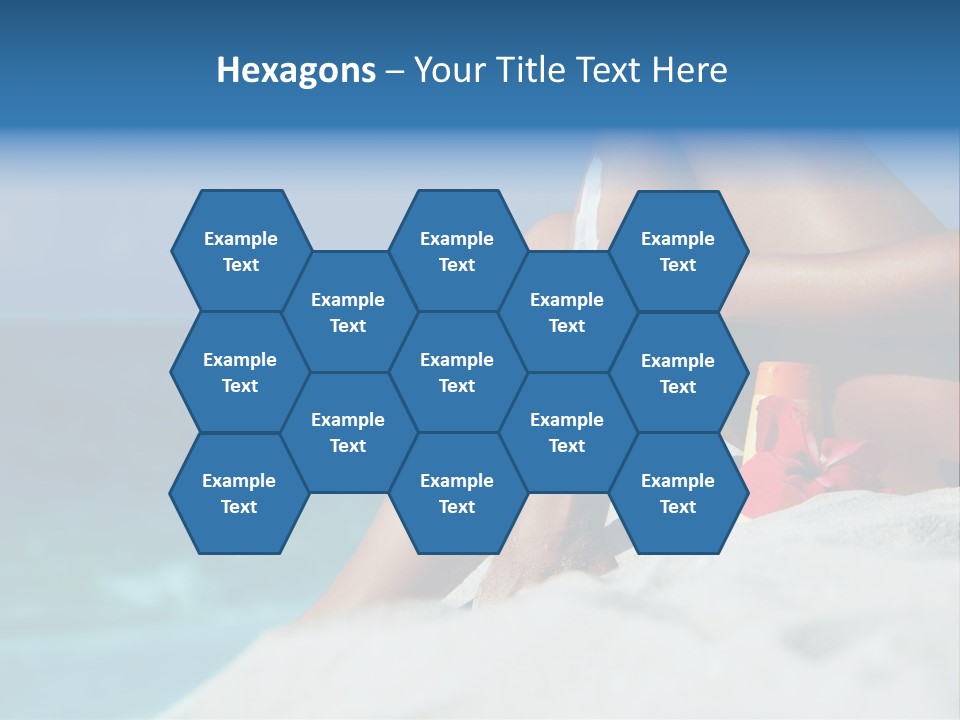 Straw Hat Seaside Sand PowerPoint Template