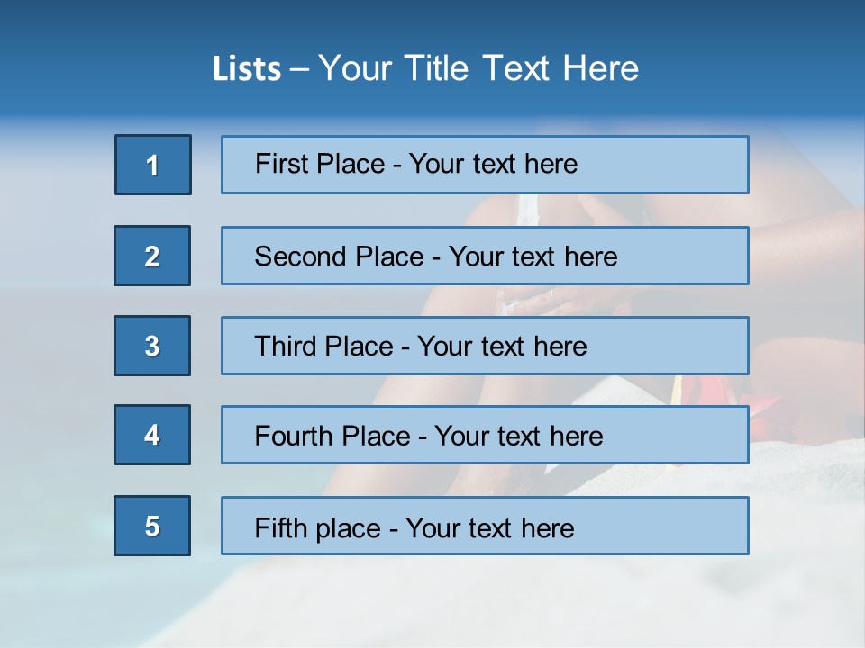 Straw Hat Seaside Sand PowerPoint Template