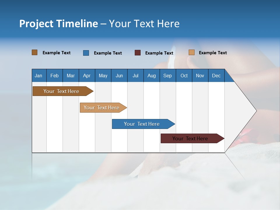 Straw Hat Seaside Sand PowerPoint Template