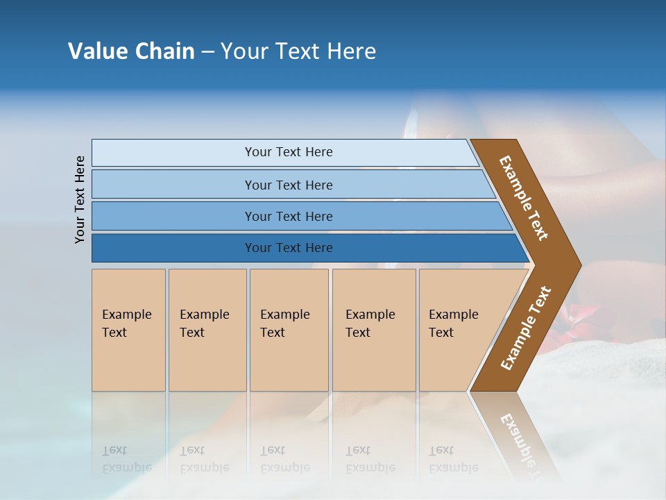 Straw Hat Seaside Sand PowerPoint Template