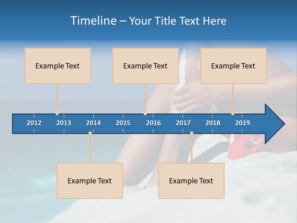 Straw Hat Seaside Sand PowerPoint Template