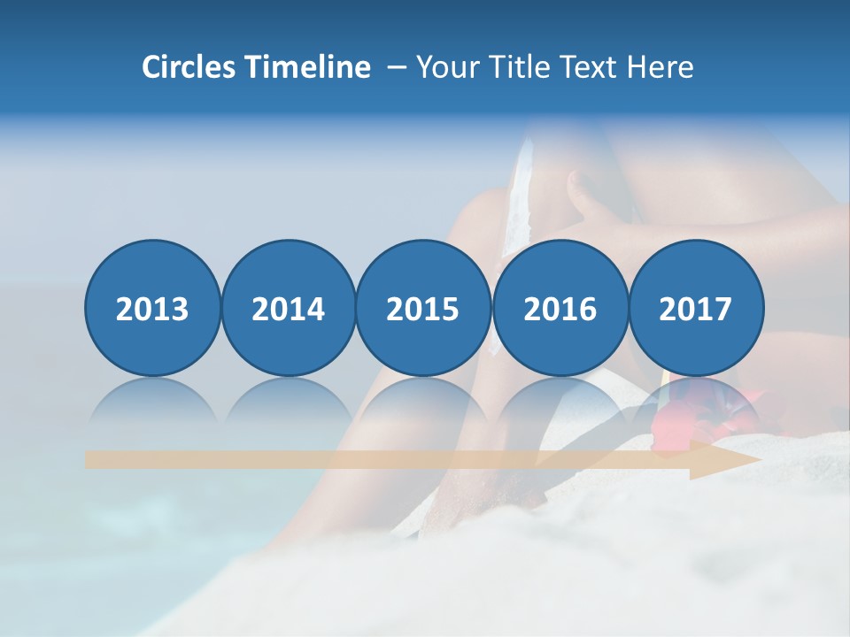 Straw Hat Seaside Sand PowerPoint Template