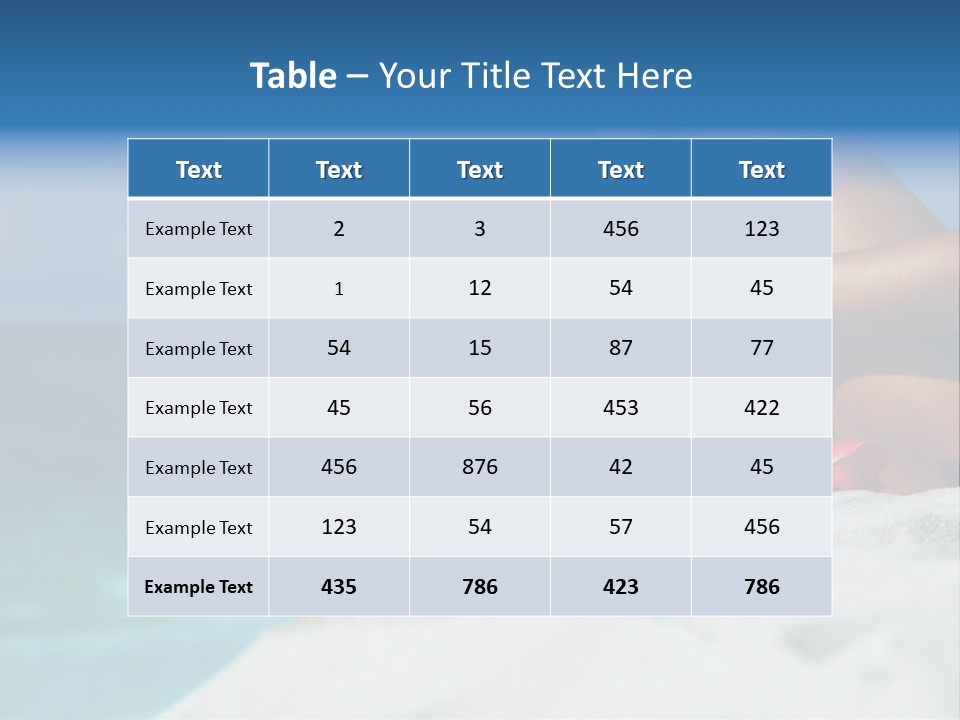 Straw Hat Seaside Sand PowerPoint Template