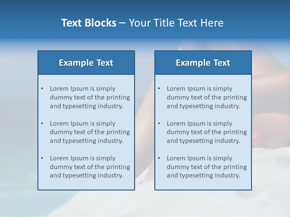 Straw Hat Seaside Sand PowerPoint Template