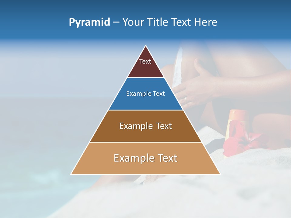 Straw Hat Seaside Sand PowerPoint Template