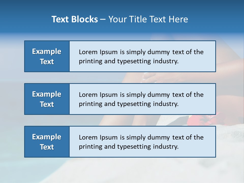 Straw Hat Seaside Sand PowerPoint Template