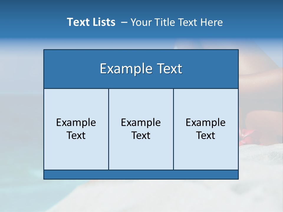 Straw Hat Seaside Sand PowerPoint Template