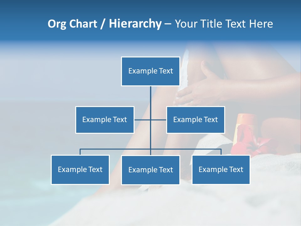 Straw Hat Seaside Sand PowerPoint Template