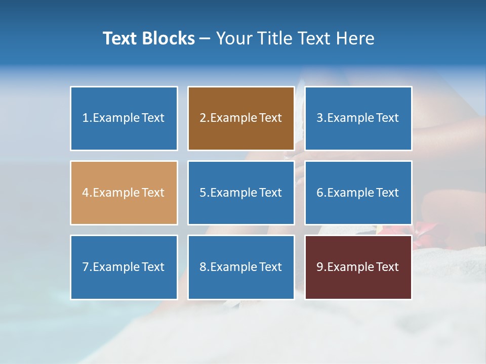 Straw Hat Seaside Sand PowerPoint Template