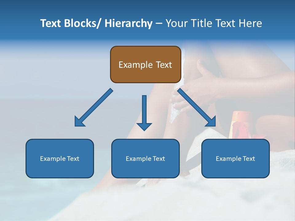 Straw Hat Seaside Sand PowerPoint Template