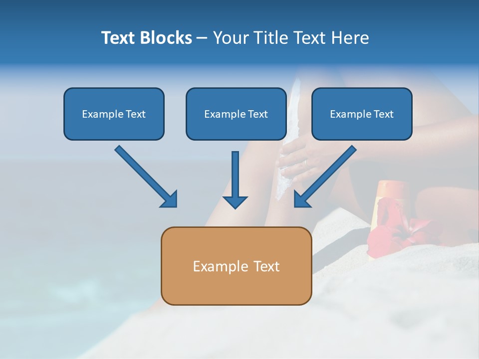 Straw Hat Seaside Sand PowerPoint Template
