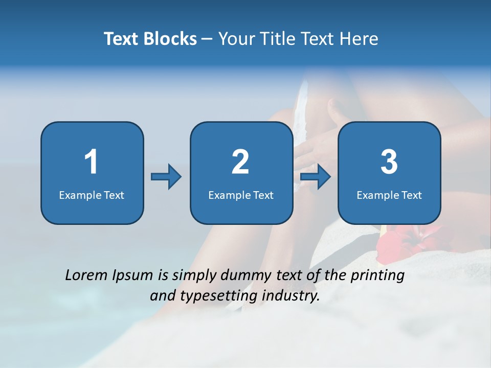 Straw Hat Seaside Sand PowerPoint Template