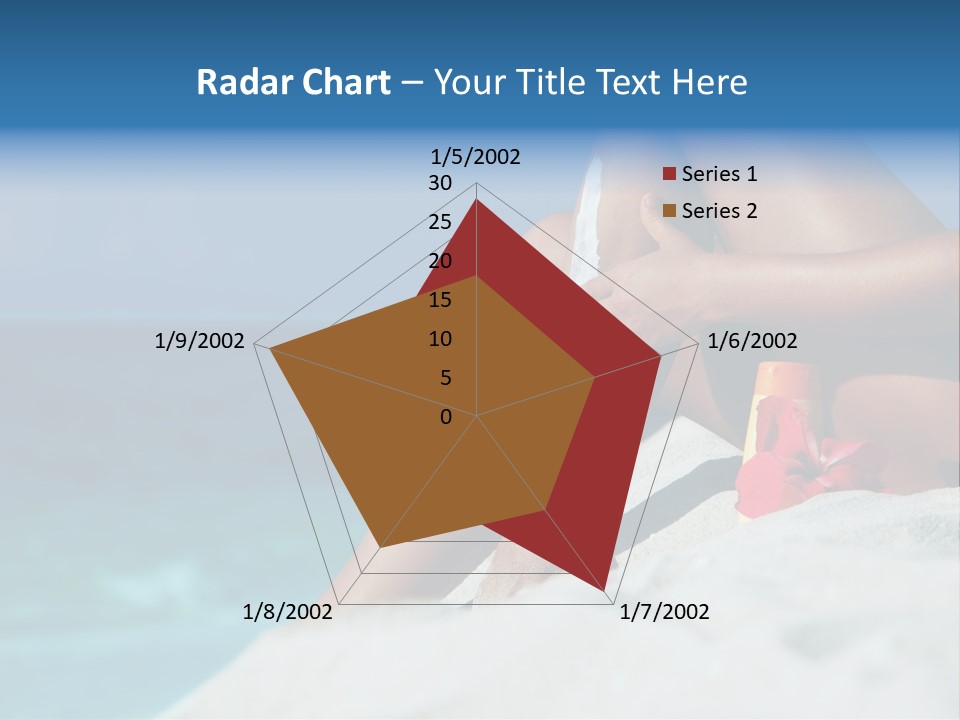 Straw Hat Seaside Sand PowerPoint Template