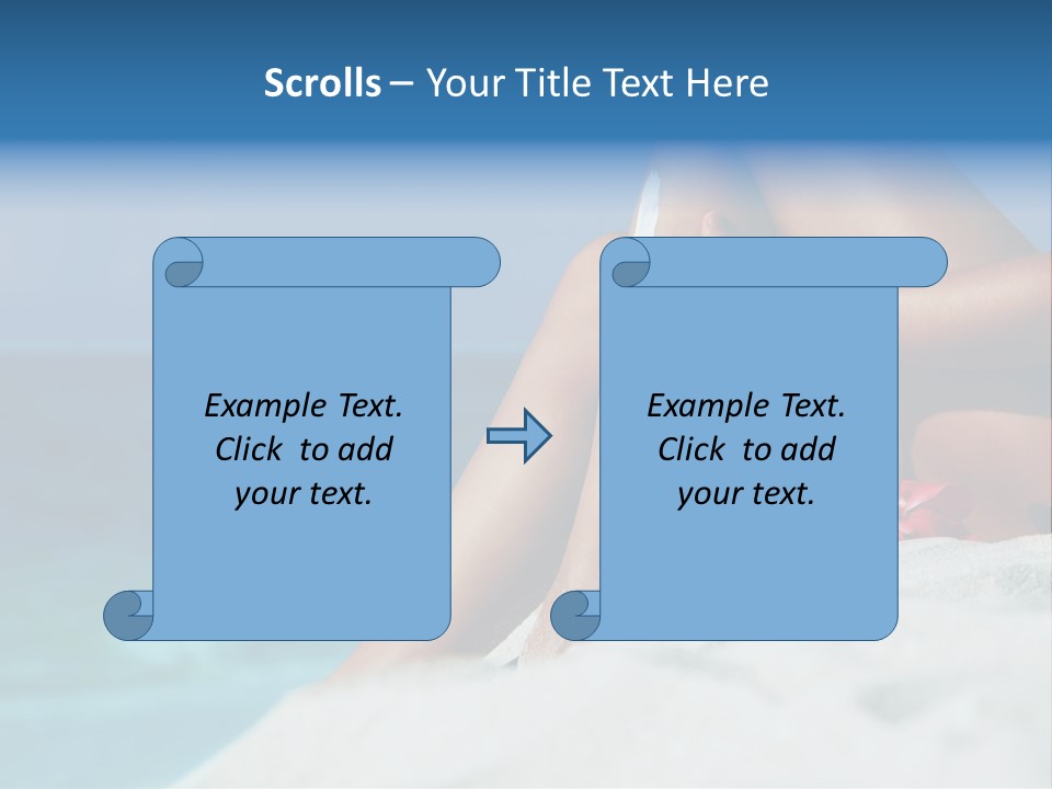 Straw Hat Seaside Sand PowerPoint Template