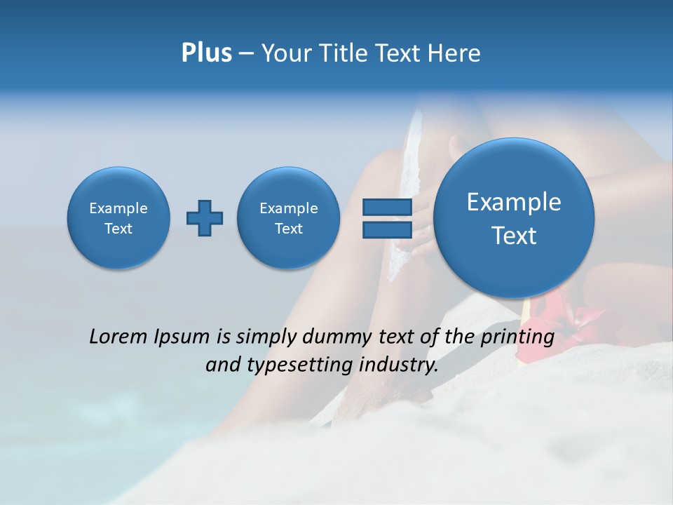 Straw Hat Seaside Sand PowerPoint Template