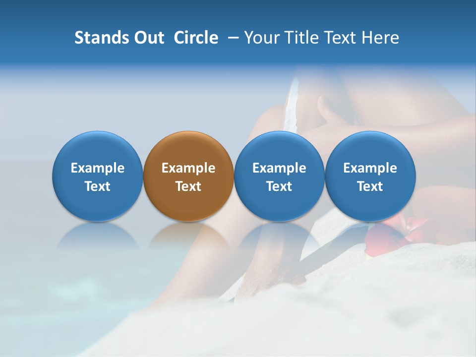 Straw Hat Seaside Sand PowerPoint Template