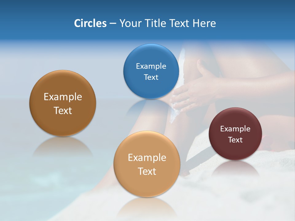 Straw Hat Seaside Sand PowerPoint Template