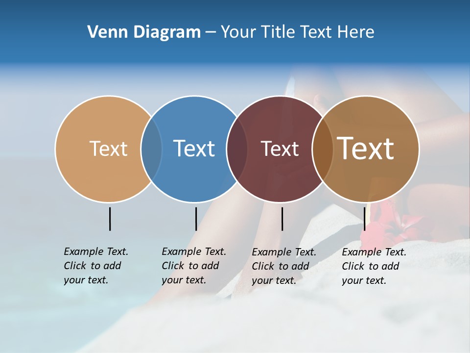 Straw Hat Seaside Sand PowerPoint Template