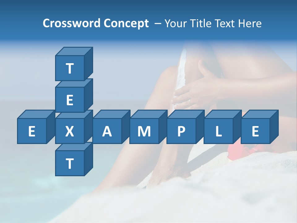 Straw Hat Seaside Sand PowerPoint Template