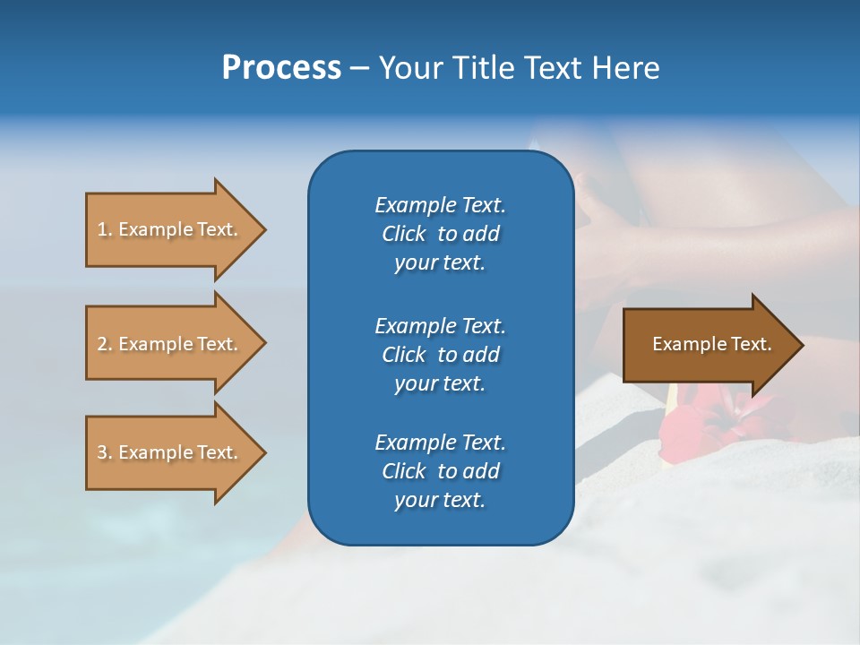 Straw Hat Seaside Sand PowerPoint Template