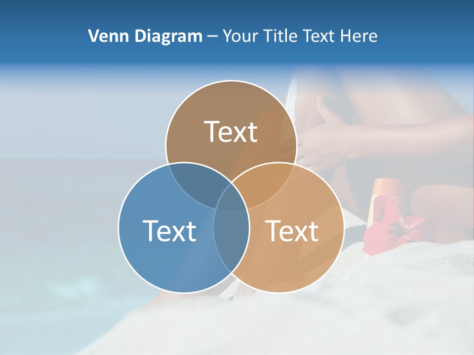 Straw Hat Seaside Sand PowerPoint Template