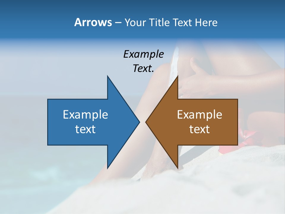 Straw Hat Seaside Sand PowerPoint Template