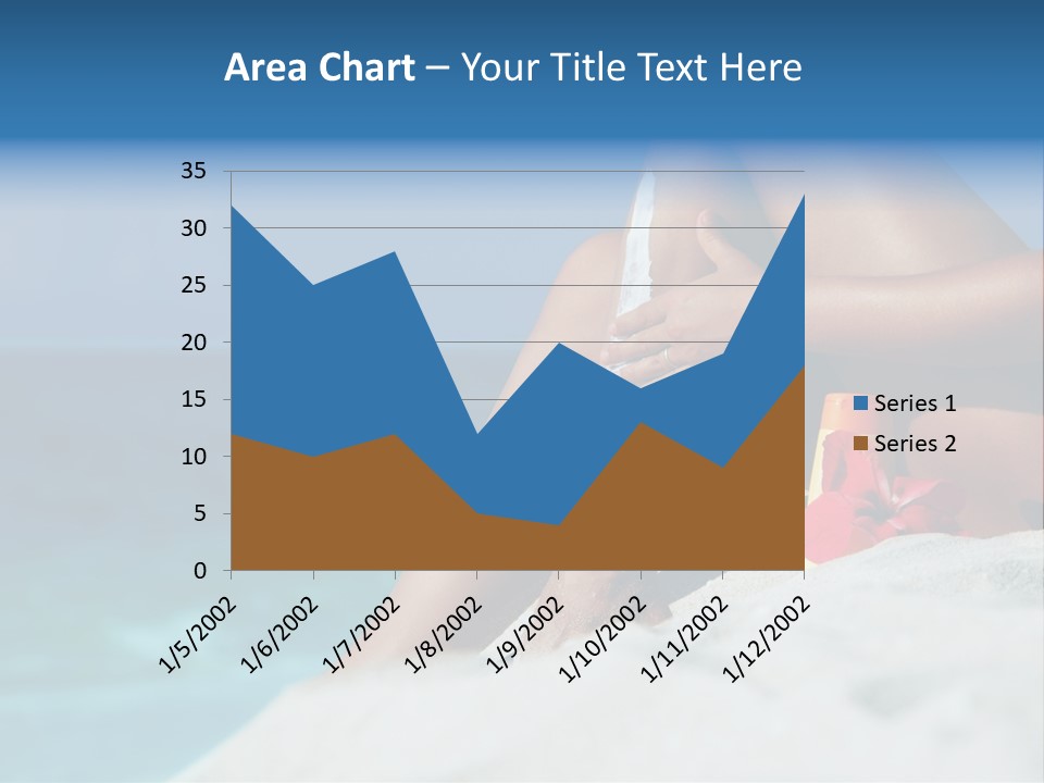 Straw Hat Seaside Sand PowerPoint Template