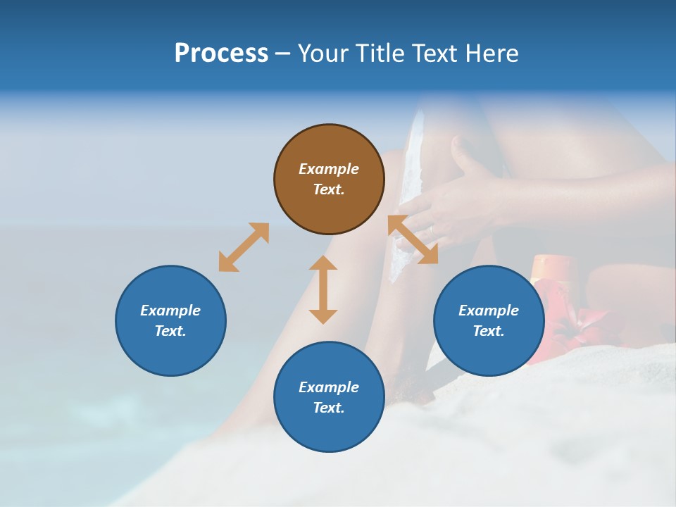 Straw Hat Seaside Sand PowerPoint Template