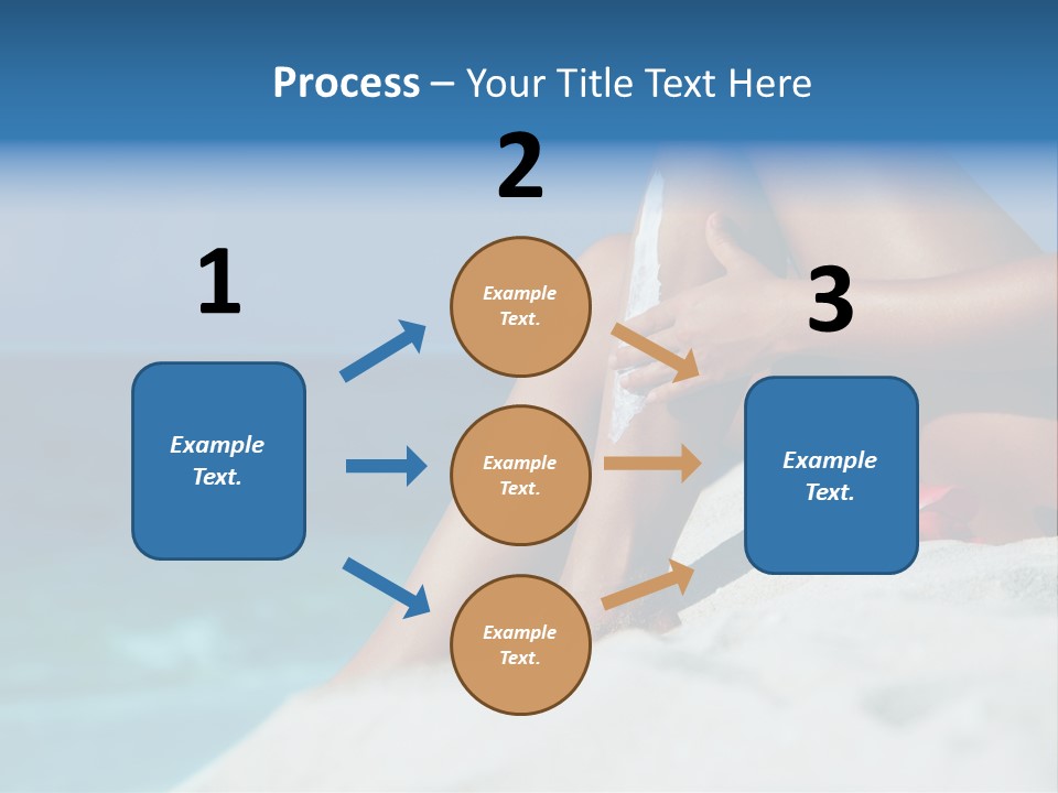 Straw Hat Seaside Sand PowerPoint Template