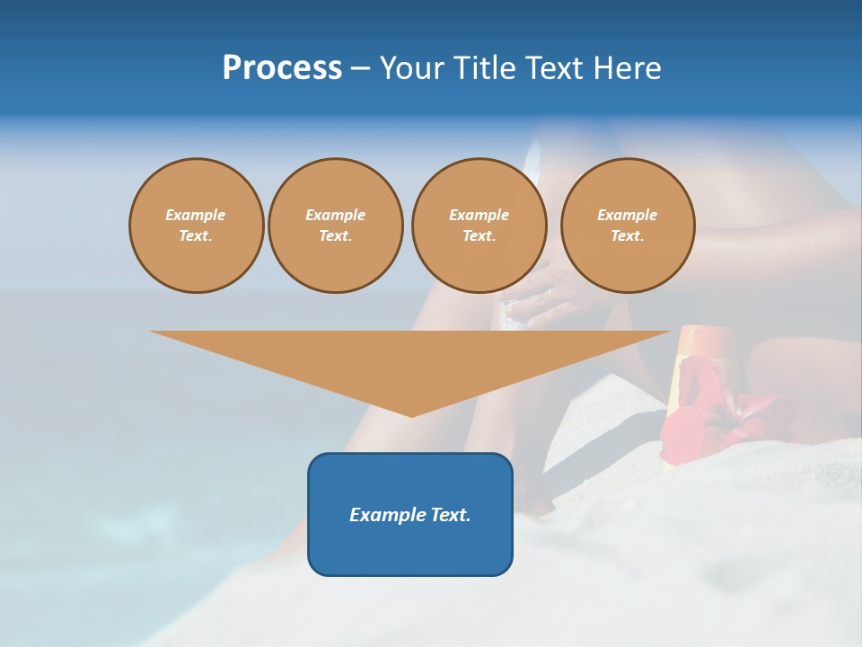 Straw Hat Seaside Sand PowerPoint Template