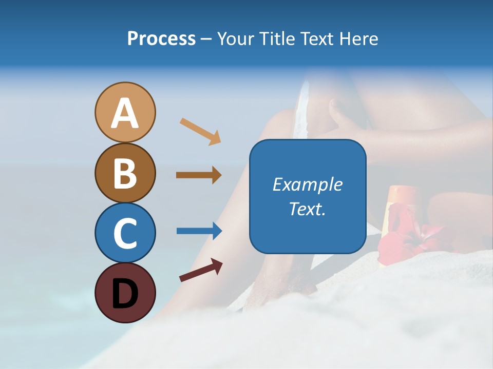 Straw Hat Seaside Sand PowerPoint Template