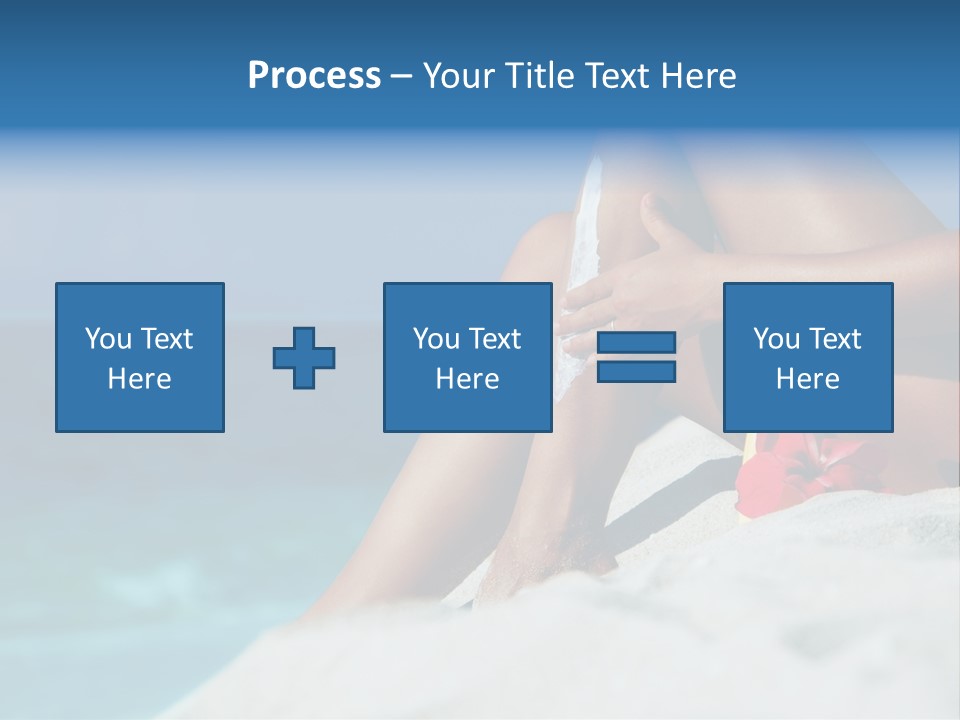 Straw Hat Seaside Sand PowerPoint Template