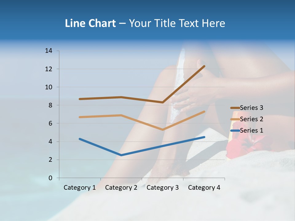 Straw Hat Seaside Sand PowerPoint Template